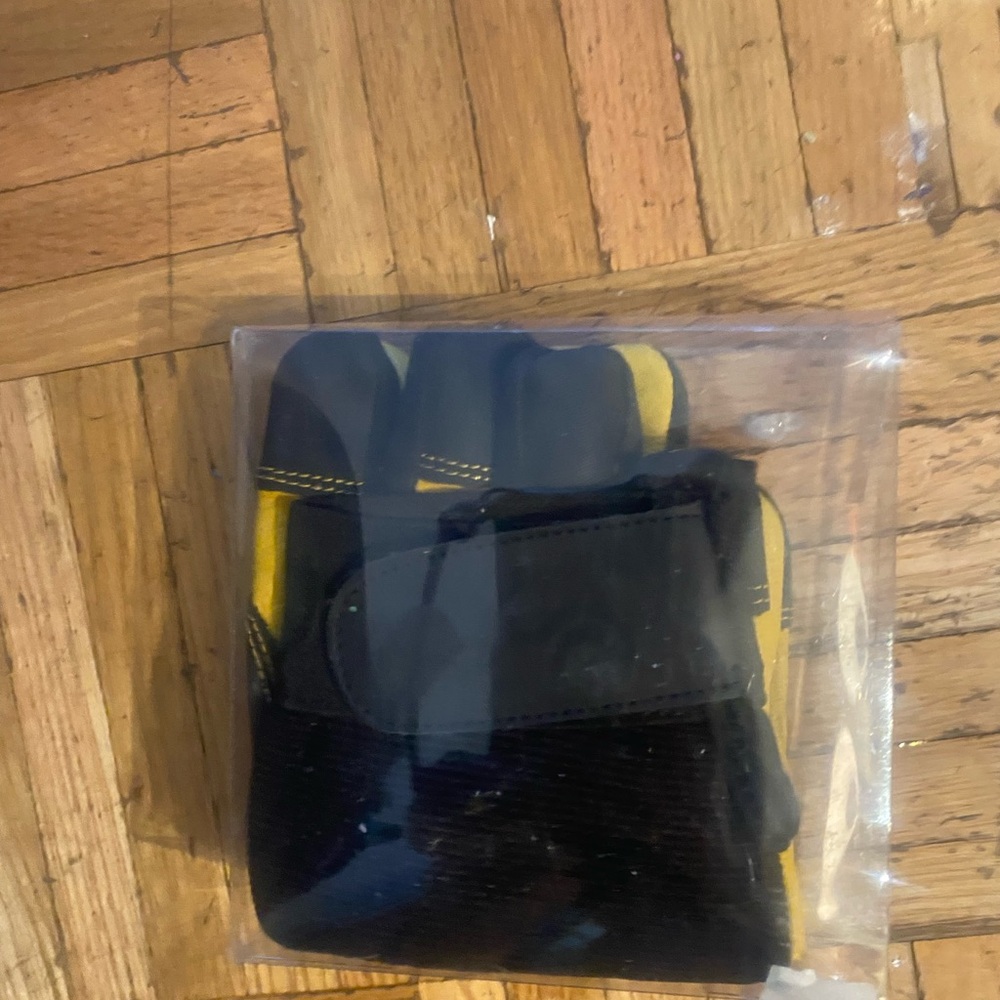 Black and Yellow Gloves
